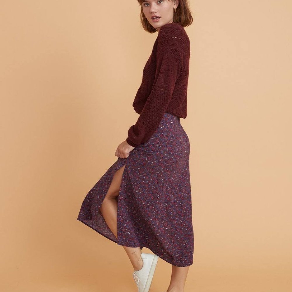 Marine Layer Ryan Midi Slit Skirt